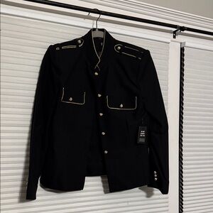 Express Black Military-Style Blazer